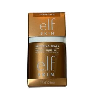 Elf SKIN Bronzing Drops Liquid Bronzer Face & Skin Copper+Pure Gold 1 fl oz